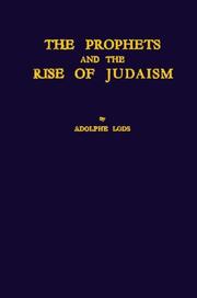 Front cover of The prophets and the rise of Judaism by Adolphe Lods