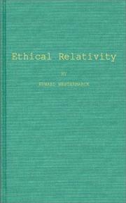 Cover of Ethical relativity by Edward Westermarck