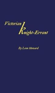 Cover of Victorian knight-errant by Leon Howard