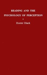 Front cover of Reading and the psychology of perception by Hunter Diack