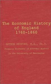 Front cover of The economic history of England, 1760-1860 by Arthur Redford