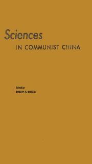 Cover of Sciences in Communist China by American Association for the Advancement of Science.