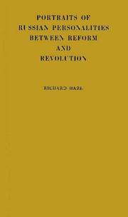 Front cover of Portraits of Russian personalities between reform and Revolution by Richard Hare