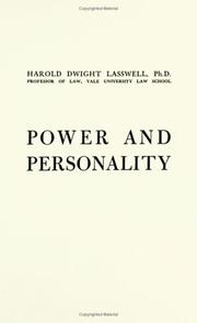Cover of Power and personality by Harold Dwight Lasswell