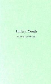 Front cover of Hitler's youth by Franz Jetzinger