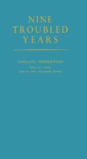 Cover of Nine troubled years by Samuel Hoare