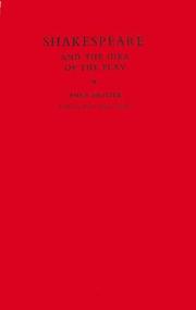Front cover of Shakespeare and the idea of the play by Anne Barton