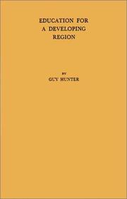 Cover of Education for a developing region by Guy Hunter