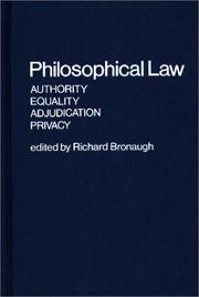 Cover of Philosophical Law by Richard Bronaugh