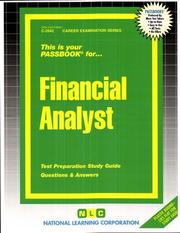 Cover of Financial Analyst by Jack Rudman