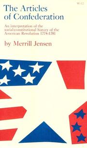 Cover of The Articles of Confederation by Merrill Jensen