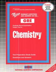 Front cover of GRE Chemistry (Graduate Record Examination Series, Gre by Jack Rudman
