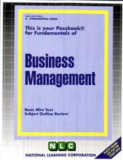 Front cover of Business Management by National Learning Corporation