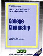 Front cover of College Chemistry by National Learning Corporation