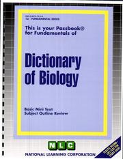 Front cover of Dictionary of Biology by National Learning Corporation