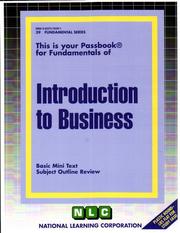 Front cover of Introduction to Business by National Learning Corporation
