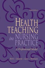 Front cover of Health teaching in nursing practice by Marlyn D. Boyd