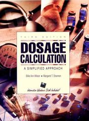 Cover of Dosage calculation by Billie Ann Wilson