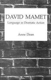 Cover of David Mamet by Anne Dean