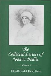 Cover of The collected letters of Joanna Baillie by Joanna Baillie
