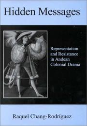 Cover of Hidden messages by Raquel Chang-Rodríguez