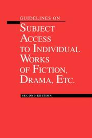 Front cover of Guidelines on subject access to individual works of fiction, drama, etc by American Library Association. Subcommittee on the Revision of the Guidelines on Subject Access to Individual Works of Fiction.