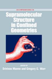Front cover of Supramolecular Structure in Confined Geometries (Acs Symposium Series) by Unknown