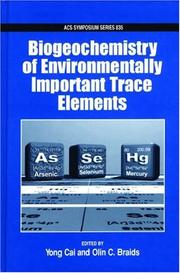 Front cover of Biogeochemistry of environmentally important trace elements by Yong Cai