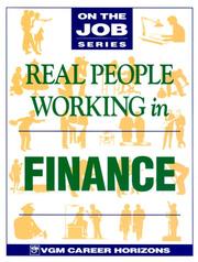Cover of Real People Working in Finance (On the Job) by Blythe Camenson