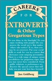 Cover of Careers for Extroverts & Other Gregarious Types by Jan Goldberg