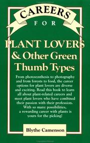 Cover of Careers for plant lovers & other green thumb types by Blythe Camenson