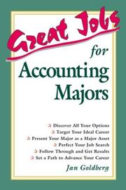 Cover of Great jobs for accounting majors by Jan Goldberg