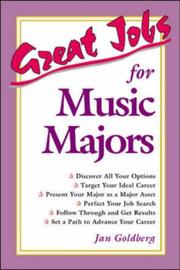 Cover of Great jobs for music majors by Jan Goldberg