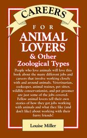 Cover of Careers for animal lovers & other zoological types by Louise Miller