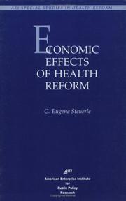 Cover of Economic effects of health reform by C. Eugene Steuerle