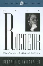 Cover of Paul Ricoeur by Bernard P. Dauenhauer