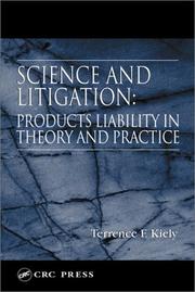 Front cover of Science and litigation by Terrence F. Kiely