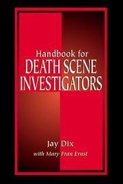 Front cover of Handbook for death scene investigators by Jay Dix