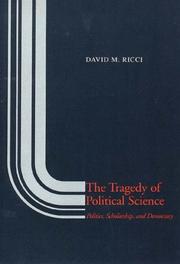 Cover of The tragedy of political science by David M. Ricci