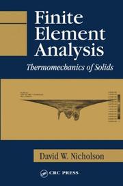 Cover of Finite Element Analysis by David W. Nicholson