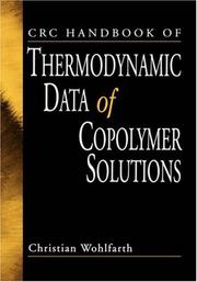 Front cover of CRC Handbook of Thermodynamic Data of Copolymer Solutions by Christian Wohlfarth