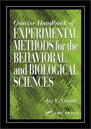 Cover of Concise Handbook of Experimental Methods for the Behavioral and Biological Sciences by Jay E. Gould