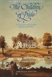 Front cover of The Children of Pride by Robert Manson Myers