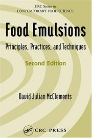 Cover of Food emulsions by D. J. McClements