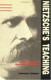 Cover of Nietzsche's teaching by Laurence Lampert