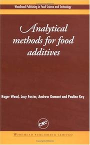 Cover of Analytical methods for food additives by Roger Wood