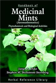 Front cover of Handbook of medicinal mints (aromathematics) by Stephen M Beckstrom-Sternberg
