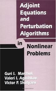 Cover of Adjoint equations and perturbation algorithms in nonlinear problems by G. I. Marchuk