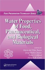 Front cover of Water properties of food, pharmaceutical, and biological materials by Jorge Welti-Chanes
