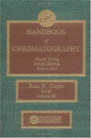 Front cover of CRC Handbook of Chromatography by Ram N. Gupta